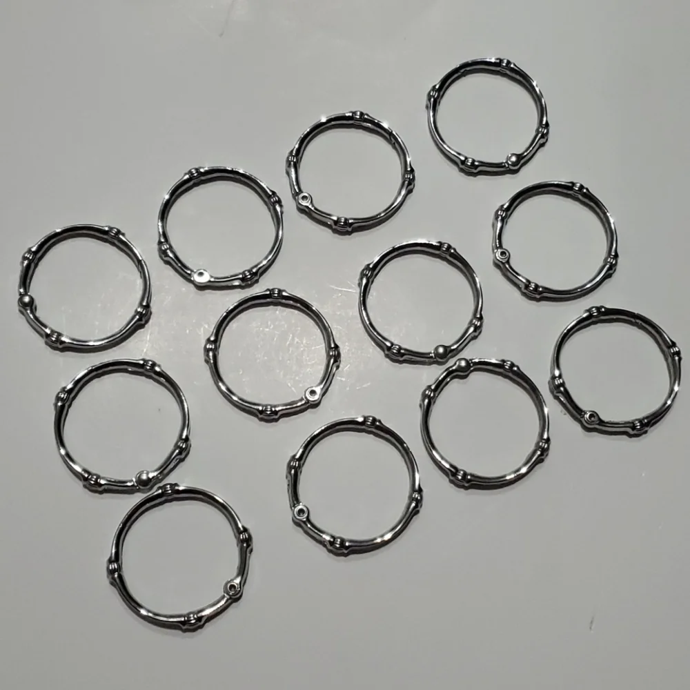 Chrome Shower Curtain Rings-Set of 12